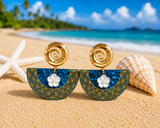 Revamp Fan Earrings with flower