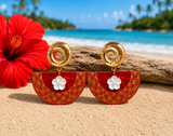 Revamp Fan Earrings with flower