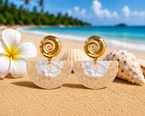 Revamp Fan Earrings with flower