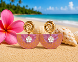 Revamp Fan Earrings with flower