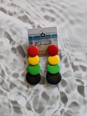 Rasta Layered Drop Earrings